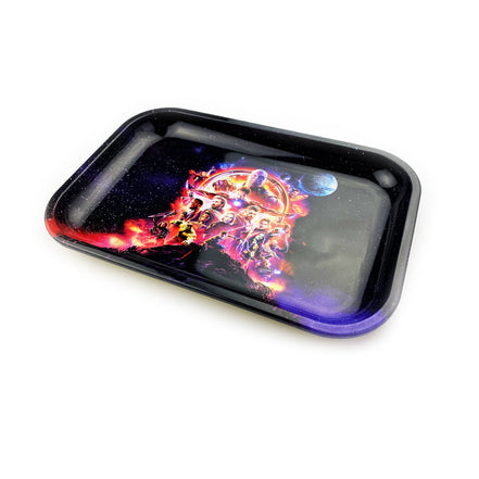 Medium Metal Rolling Tray HEROES -  Size - 7.5*11.5