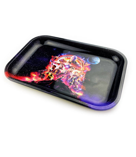Medium Metal Rolling Tray HEROES -  Size - 7.5*11.5