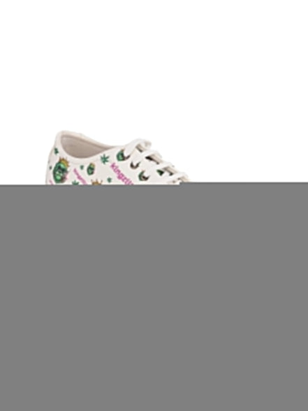 Kingzilla Weed Design Snow White Shoe - Printed Synthetic Vegan Leather Sizes