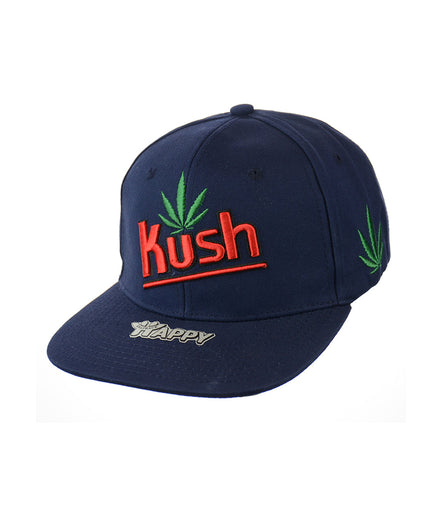 Kush Leaf Embroidered Snapback Hat 100% Cotton
