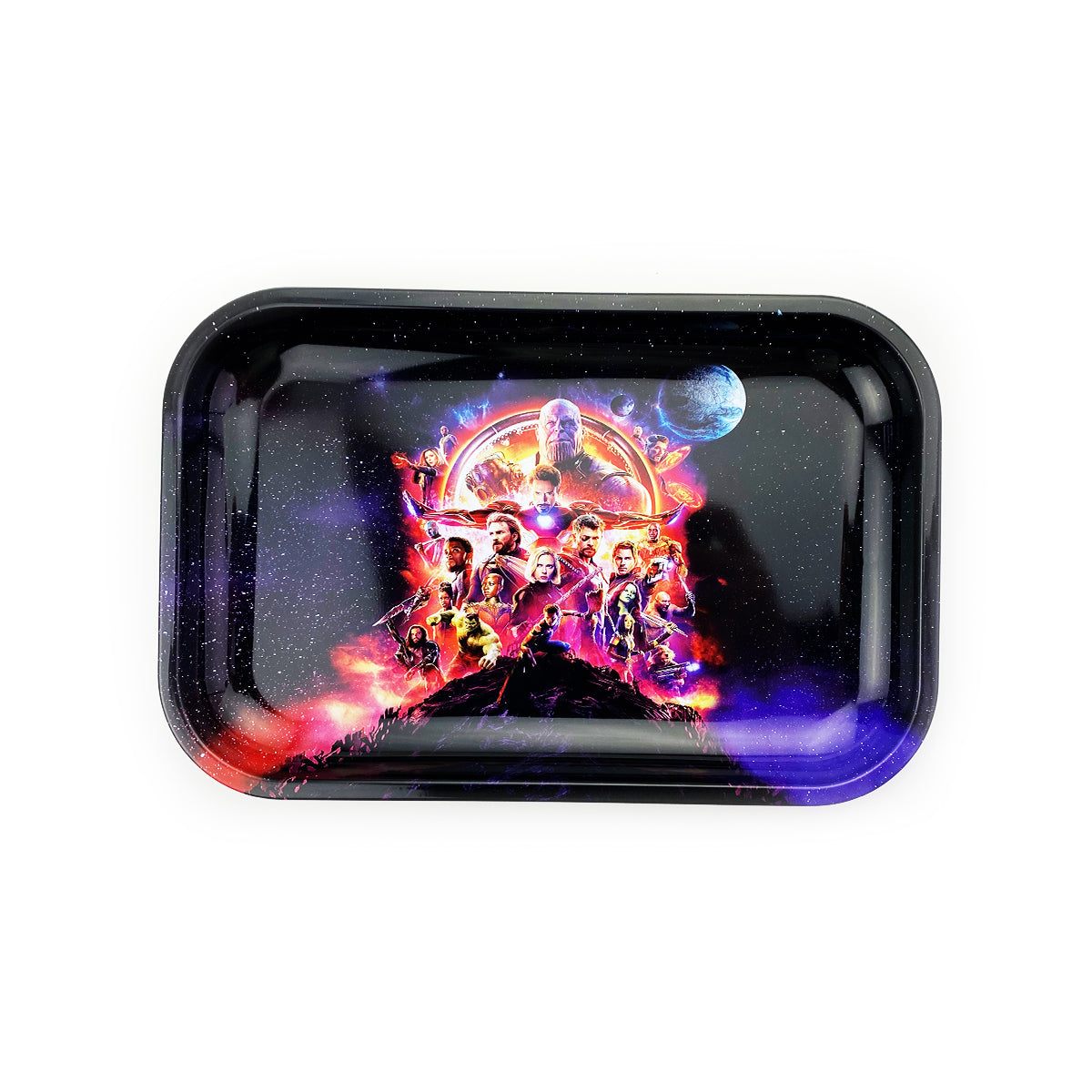 Medium Metal Rolling Tray HEROES -  Size - 7.5*11.5