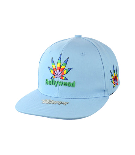 Hollyweed Leaf Embroidered Snapback Hat 100% Cotton