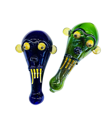 4.5" Devil Hand Pipe with Fume Glass