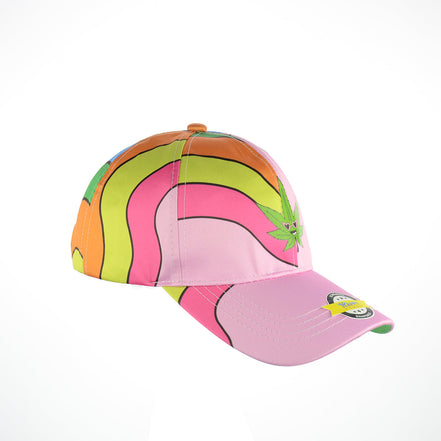Weed Leaf Rainbow Color Baseball Snapback Hat