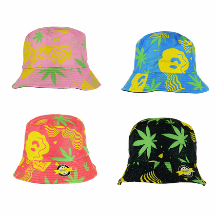 Drippy Smile Cannabis Life Design Bucket Hats Reversible Wear