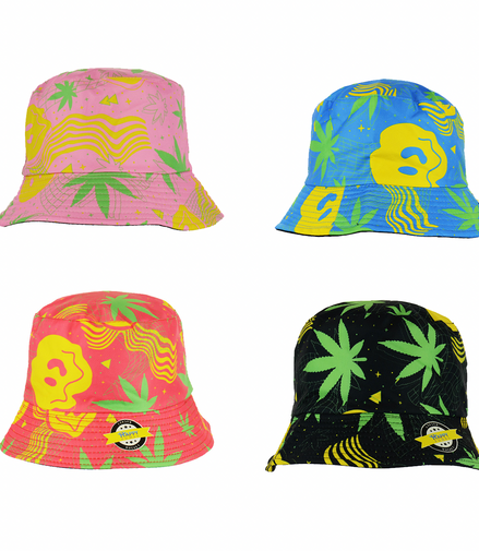 Drippy Smile Cannabis Life Design Bucket Hats Reversible Wear
