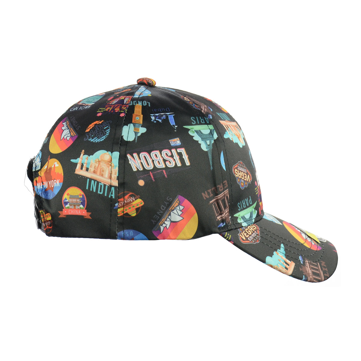 Let's Go Everywhere Design Black Baseball Snapback Hat