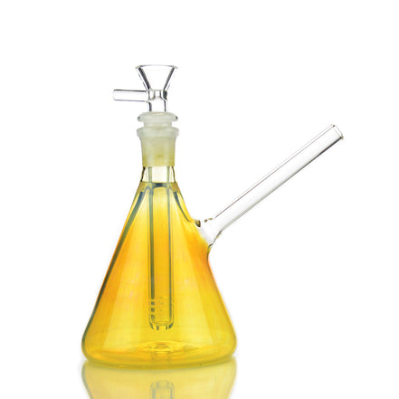 7" American Made Gold Fume Beaker Water Pipe with 14mm Male Bowl