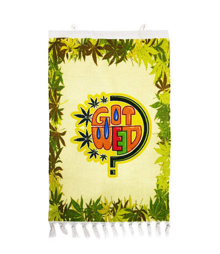 Got Weed Design Handloom Printed Wall Hanging Size 3ft x 2ft