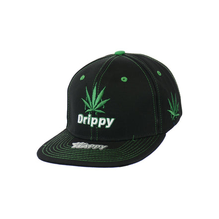 Drippy Leaf Embroidered Snapback Hat 100% Cotton