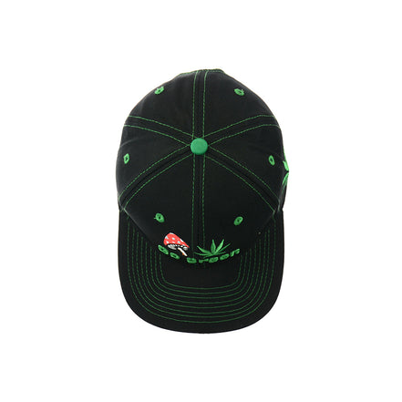 Mushroom Go Green Embroidered Snapback Hat 100% Cotton