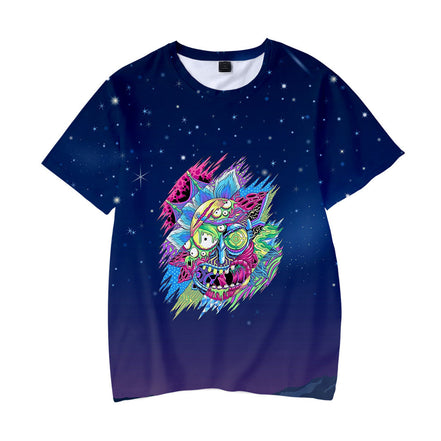 Trippy Rick Polyester Short Sleeve T-Shirt - Pack of 6 Units  1S,1M, 1L, 1XL, 2XL, 3XL