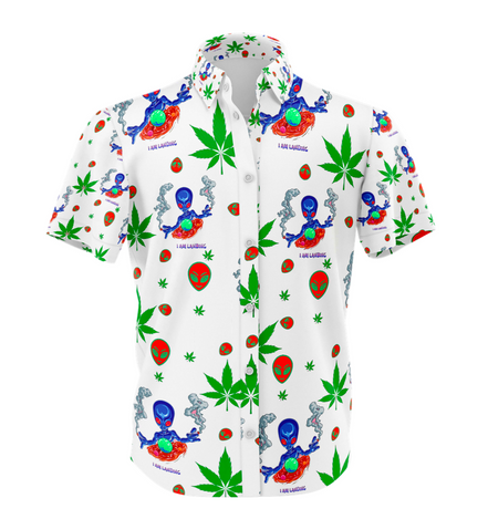 I Am Landing Leaf White Shirt and Short Set, Pack of 5 Sizes Sets, 1-M, 1-L, 1-XL, 1-XXL, 1-XXXL