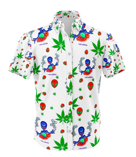 I Am Landing Leaf White Shirt and Short Set, Pack of 5 Sizes Sets, 1-M, 1-L, 1-XL, 1-XXL, 1-XXXL