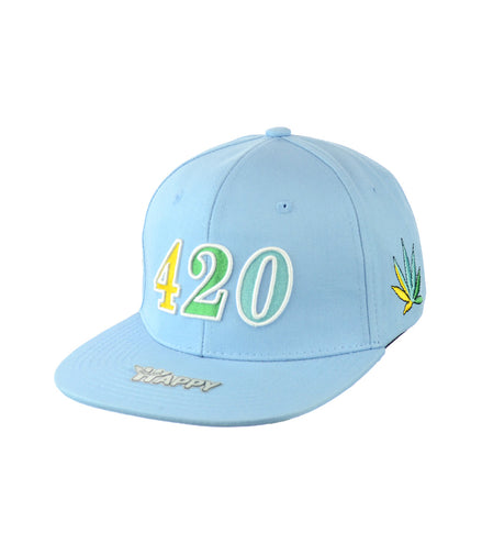 420 Leaf Embroidered Snapback Hat 100% Cotton