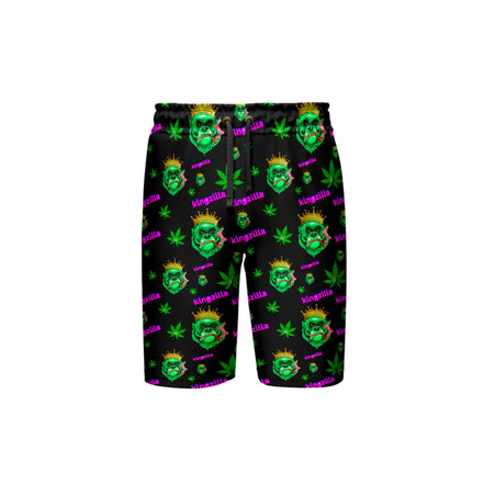 Kingzilla Leaf Black Short, Pack of 5 Sizes Sets, 1-M, 1-L, 1-XL, 1-XXL, 1-XXXL