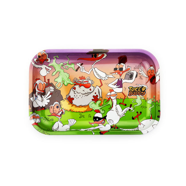 Medium Metal Rolling Tray Toke Buddy,  Size - 7.5*11.5