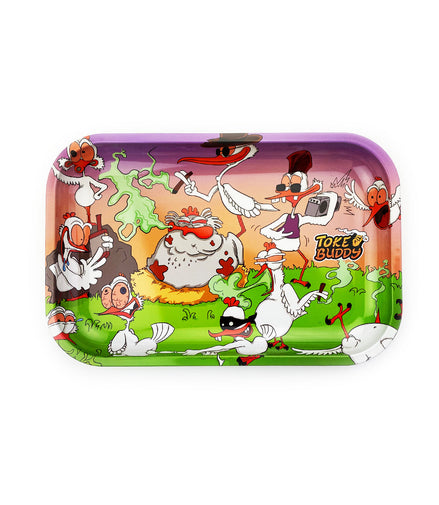 Medium Metal Rolling Tray Toke Buddy,  Size - 7.5*11.5