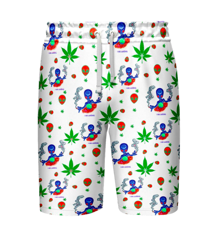 I Am Landing Leaf White Shirt and Short Set, Pack of 5 Sizes Sets, 1-M, 1-L, 1-XL, 1-XXL, 1-XXXL