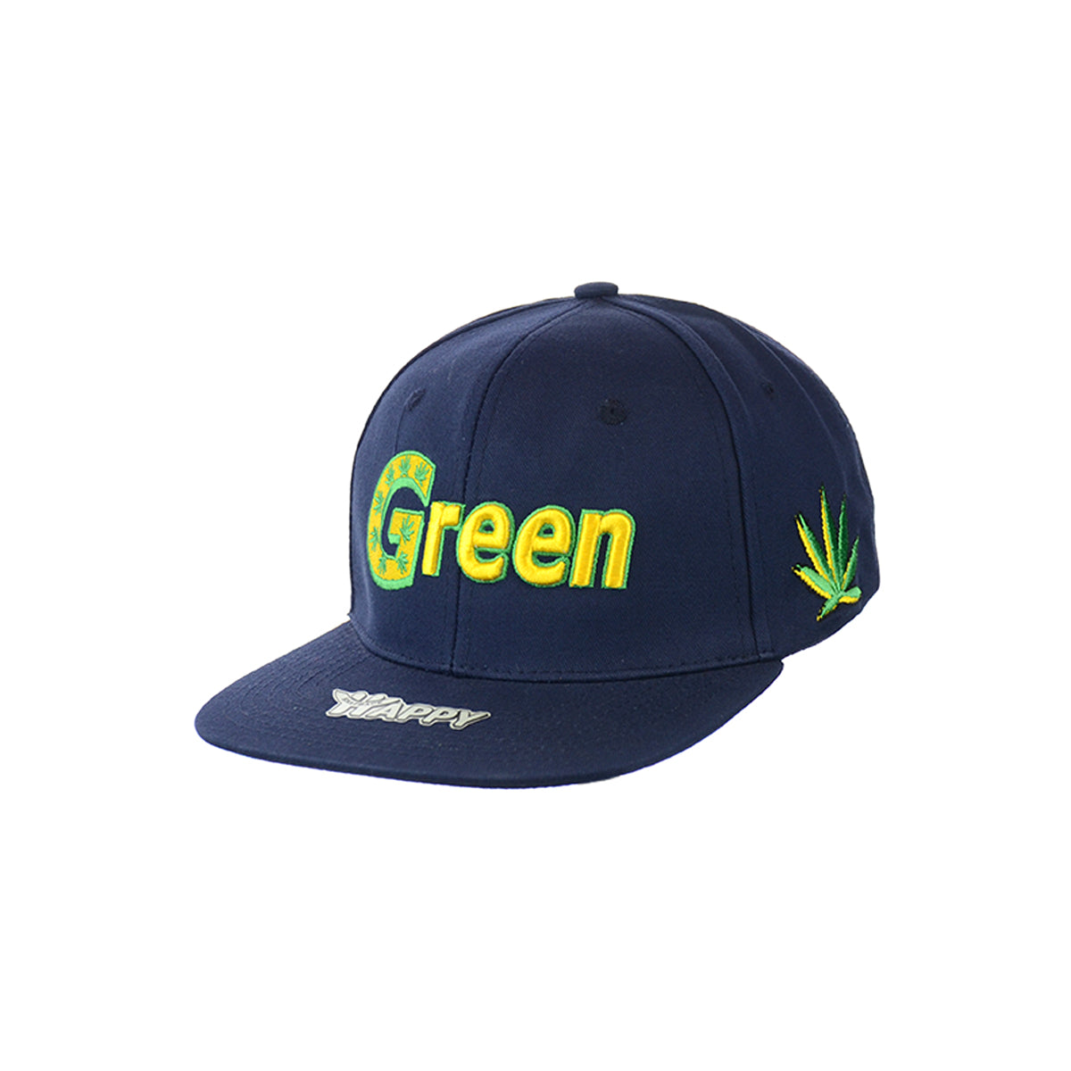 GREEN Embroidered Snapback Hat 100% Cotton