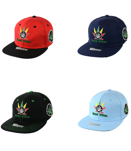 Good Vibes Hat Embroidered Snapback - 100% Cotton