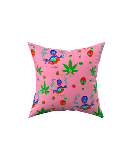 I am Landing Alternative Polyester Pink Pillow, Couch Cushion, Sham Stuffer (Size:18x18)