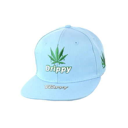 Drippy Leaf Embroidered Snapback Hat 100% Cotton