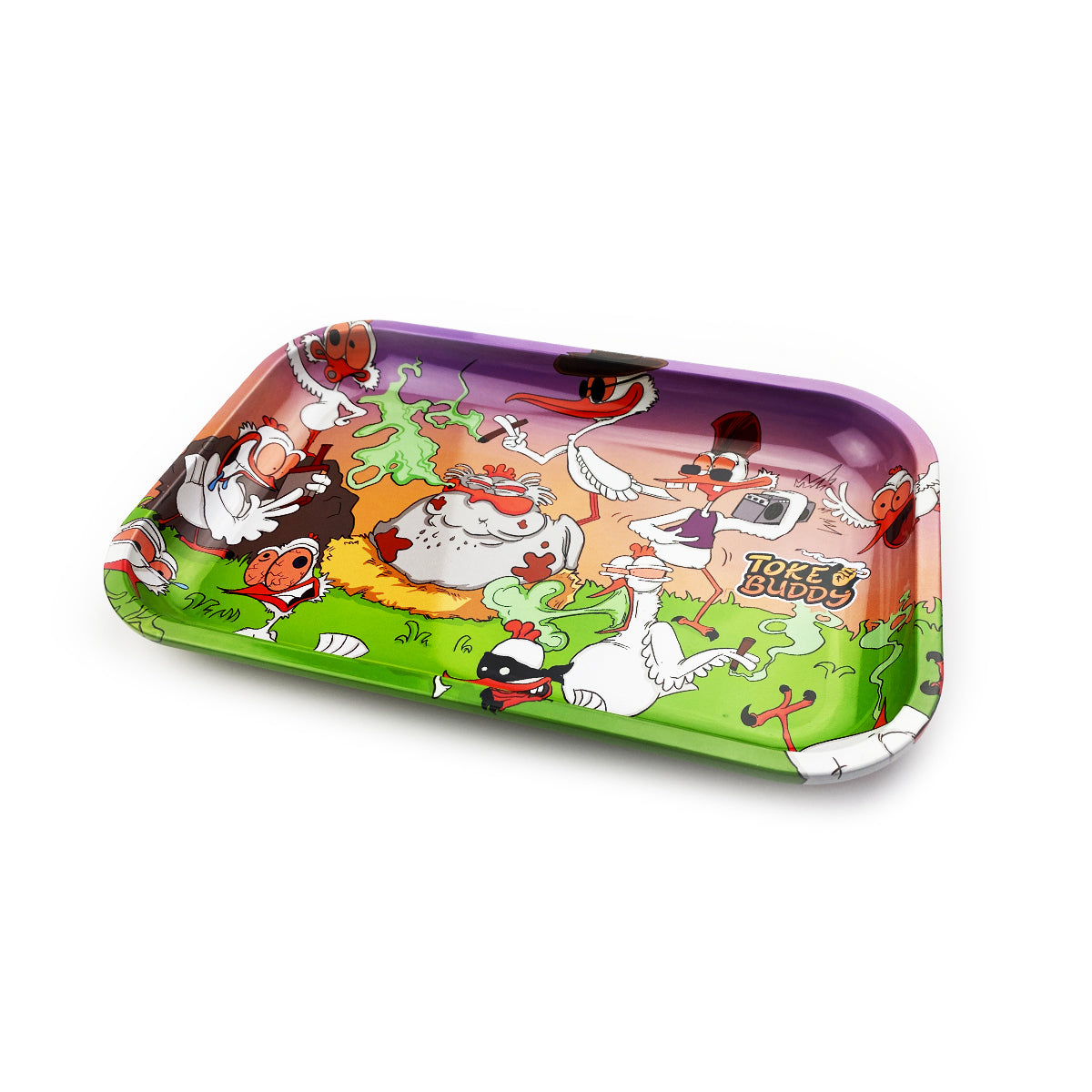 Medium Metal Rolling Tray Toke Buddy,  Size - 7.5*11.5