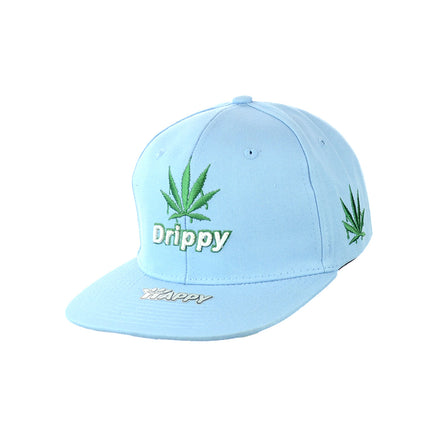 Drippy Leaf Embroidered Snapback Hat 100% Cotton