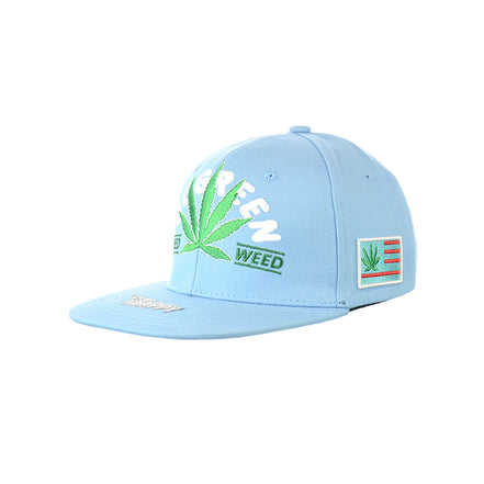 Go Green Leaf Embroidered Snapback Hat