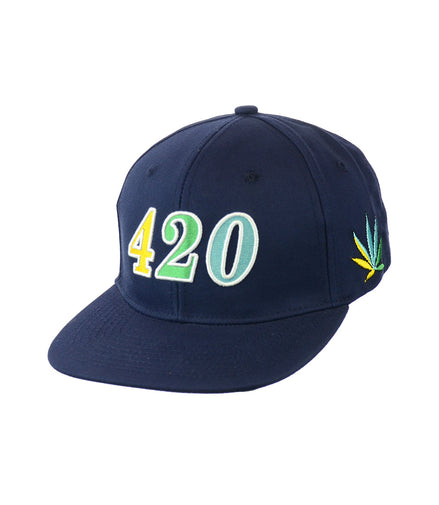 420 Leaf Embroidered Snapback Hat 100% Cotton