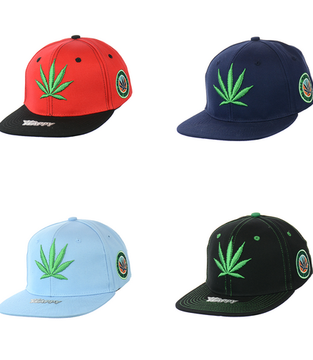 All Natural Ingredient Cannabis Leaf Embroidered Snapback Hat