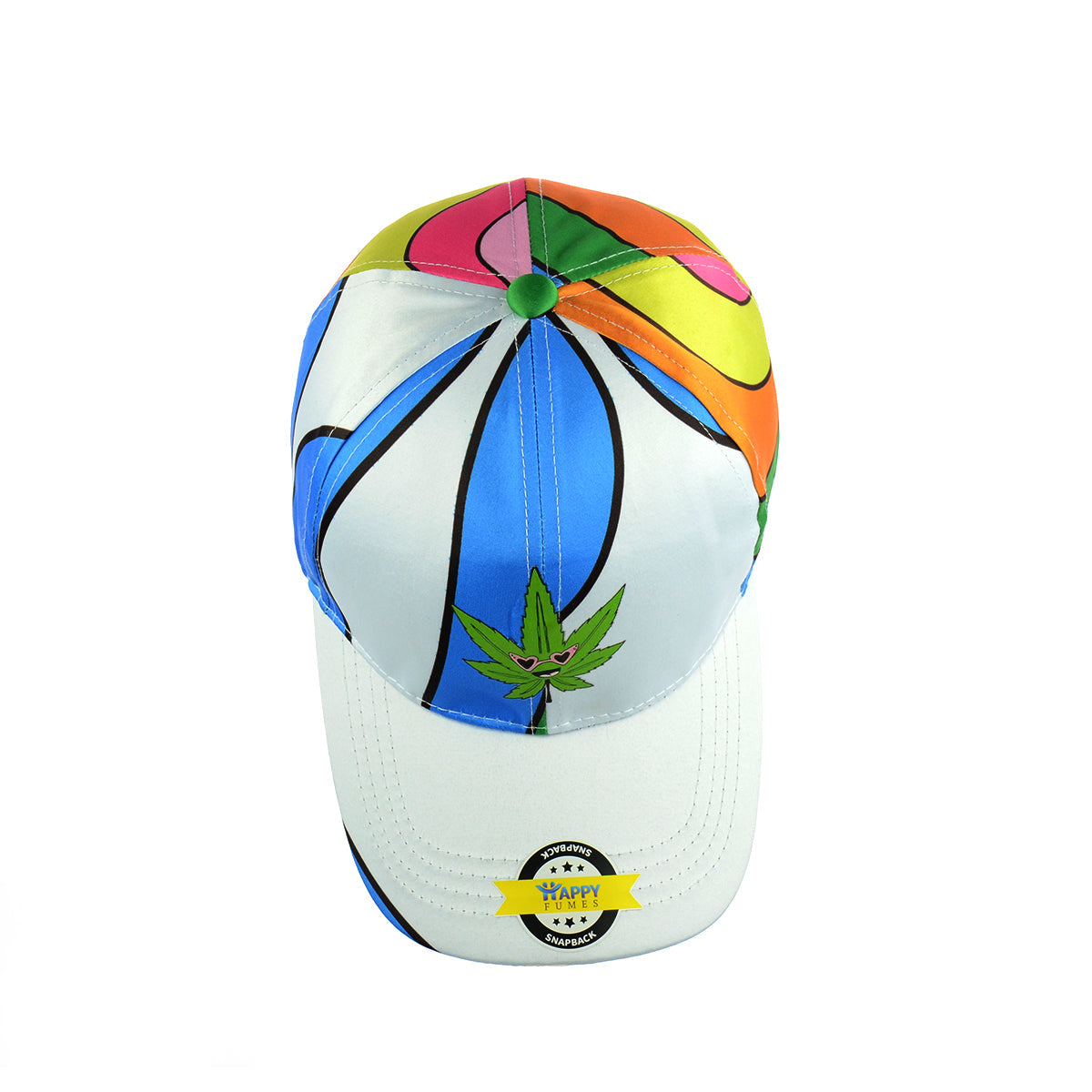 Weed Leaf Rainbow Color Baseball Snapback Hat
