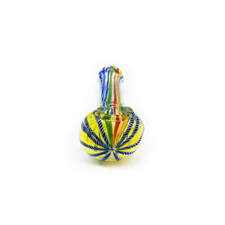 4.5" Silver Fume Rasta Line Hand Pipe