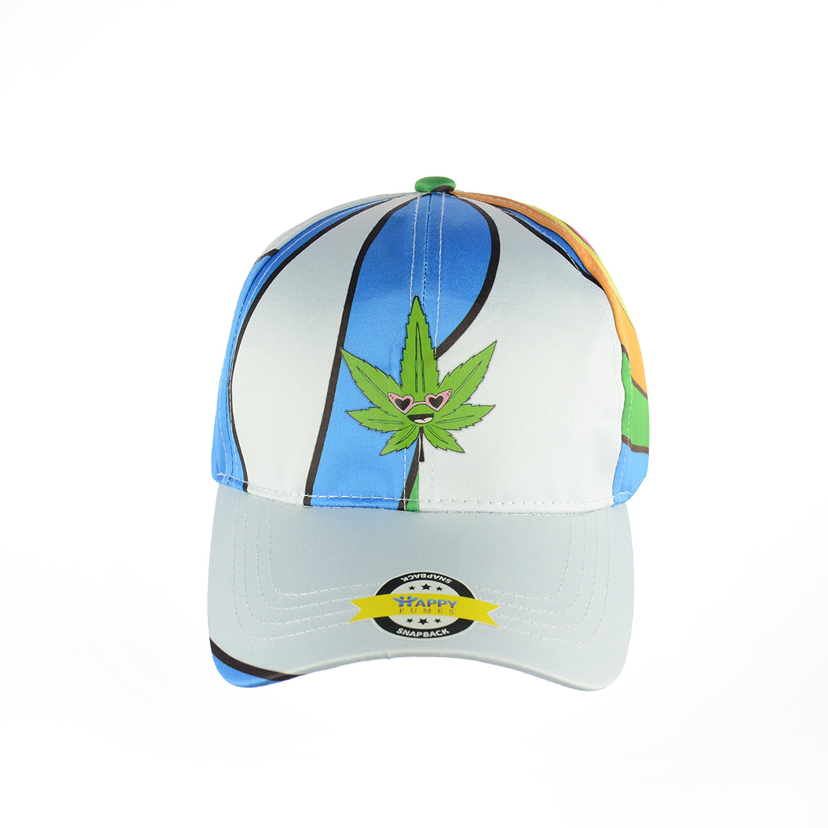 Weed Leaf Rainbow Color Baseball Snapback Hat