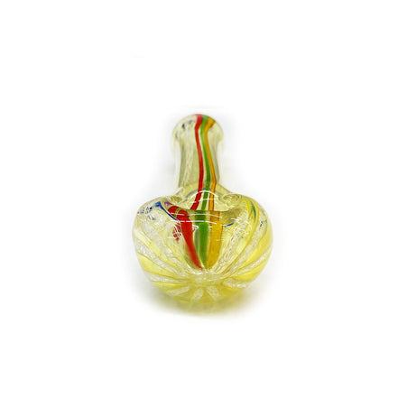 4.5" Silver Fume Rasta Line Hand Pipe