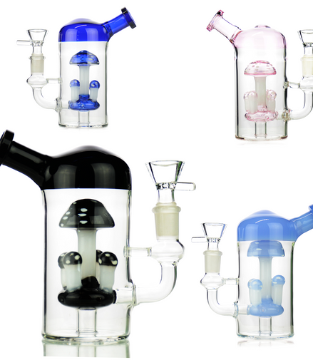 5" Mushroom Water Pipe with 14mm Male Bowl