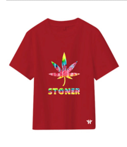 Stoner Design Red Polyester Short Sleeve T-Shirt - Pack of 6 Units  1S,1M, 1L, 1XL, 2XL, 3XL