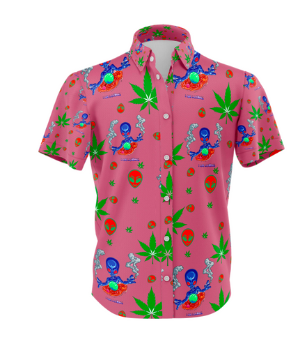 I Am Landing Leaf Pink Shirt and Short Set, Pack of 5 Sizes Sets, 1-M, 1-L, 1-XL, 1-XXL, 1-XXXL