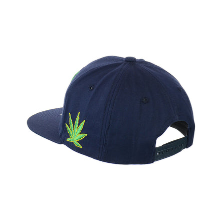 Go Green Leaf Embroidered Snapback Hat 100% Cotton