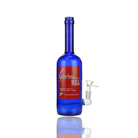 12" Kathrina Mall Wine Bottle Bong with 14mm Male Bowl and 14mm Male Bowl-Gift Box