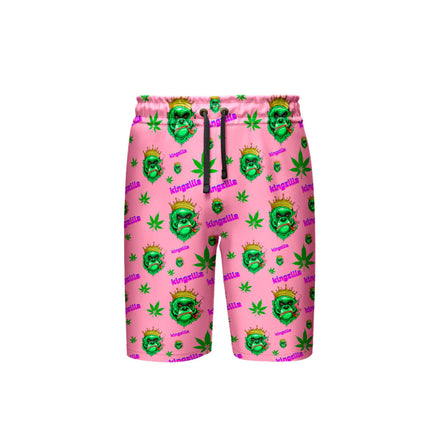 Kingzilla Leaf Pink Short, Pack of 5 Sizes Sets, 1-M, 1-L, 1-XL, 1-XXL, 1-XXXL