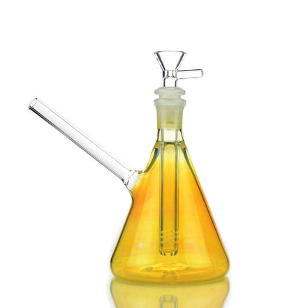 7" American Made Gold Fume Beaker Water Pipe with 14mm Male Bowl