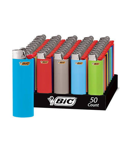 BIC lighters in Solid Plain Color 50CT TRAY