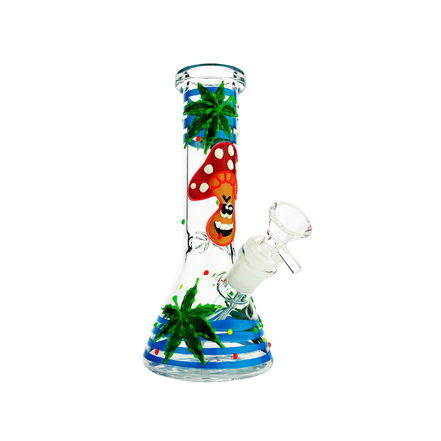 8" Glow In Dark Assorted Design Beaker