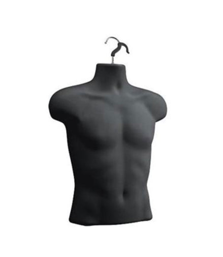 Half Male Mannequin Hanging Torso-Black