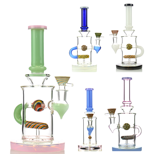 10" In-line Shower Water Pipe with 14mm Male Bowl