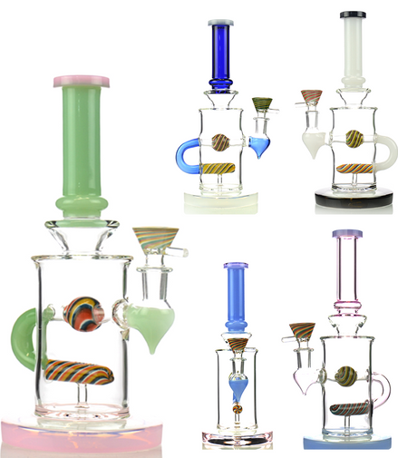 10" In-line Shower Water Pipe with 14mm Male Bowl