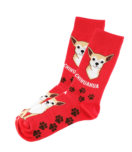 Chihuahua Socks Unisex Unique Fun Design   Fits All, 70% Cotton, 25% Spandex, 5% Elastic