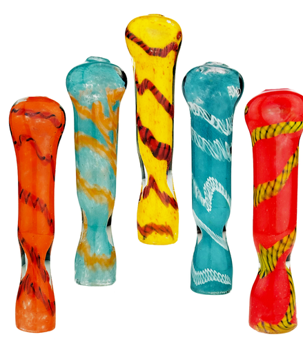 4" Color Frit Glass One Hitter Chillum